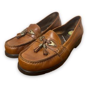 Earth Shoe Equestrian Leather Loafers with tassels